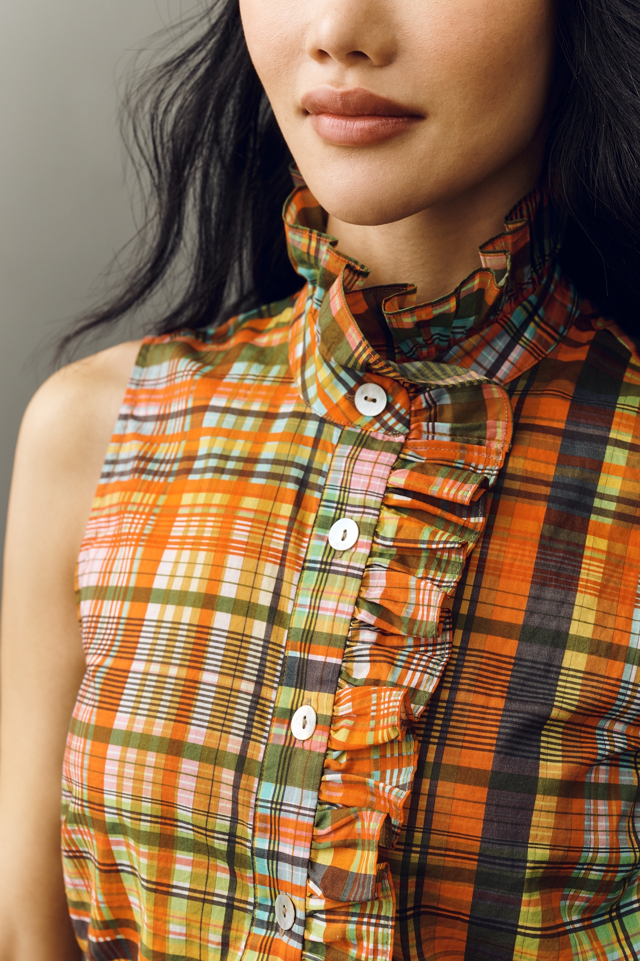 Hope for Flowers by Tracy Reese Sleeveless Ruffled High-Neck Top