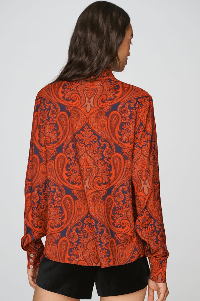 Hope for Flowers by Tracy Reese Fringe Tie Buttondown Shirt #2