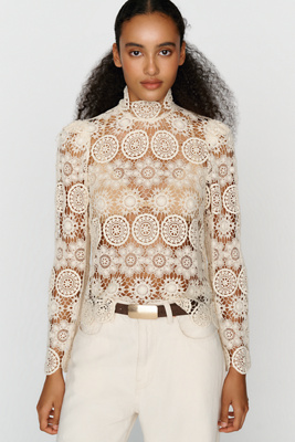 Hope For Flowers by Tracy Reese 100% Cotton Lace Blouse by Anthropologie