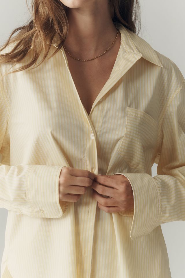 Good American Stretch Poplin Buttondown Shirt #1