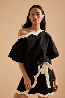 Tilly Top en Black taille: Uk 6 chez Anthropologie - Never Fully Dressed - Modalova