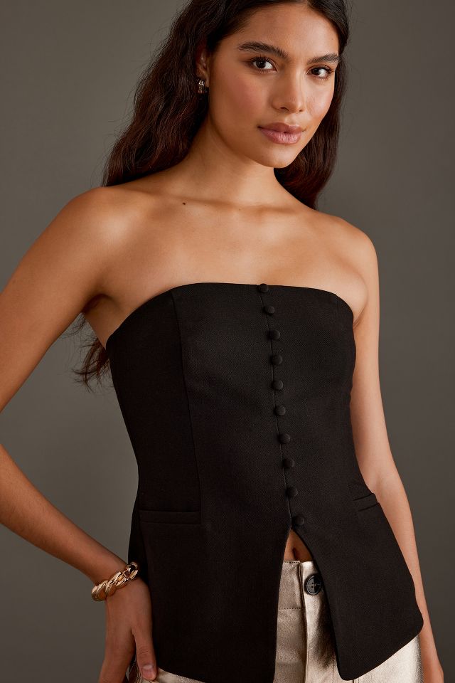 Strapless Tailored Tube Top