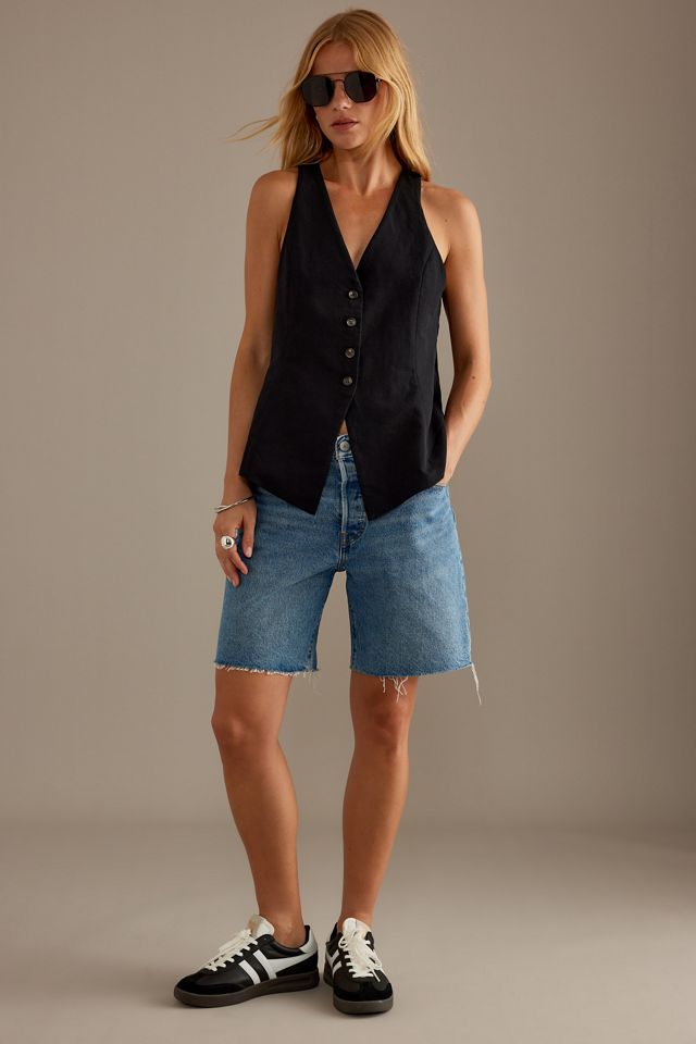 Linen-Blend Waistcoat #1