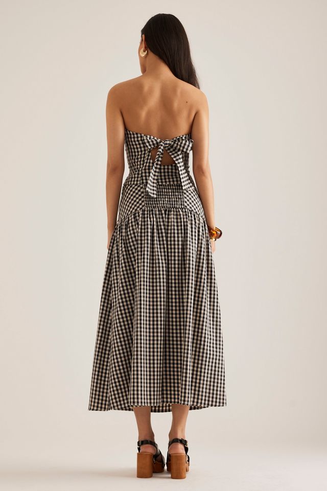 Top bandeau à carreaux By Anthropologie #4