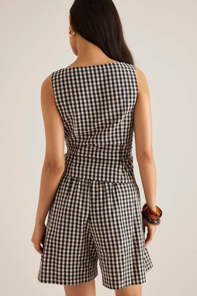 By Anthropologie Gingham Waistcoat #2