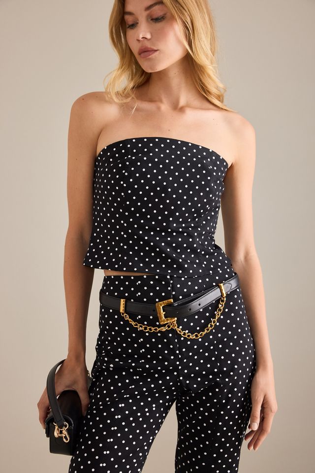 By Anthropologie Polka Dot Bandeau Top #5
