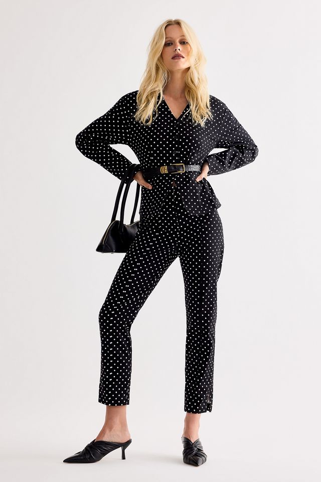 Blusa de Lunares con Cuello en V By Anthropologie #1