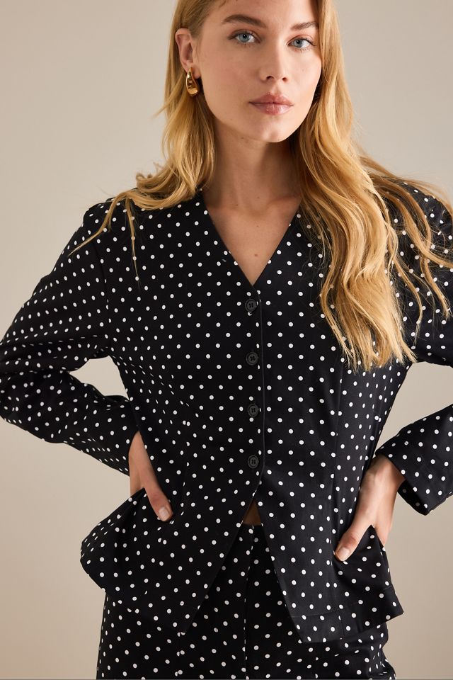 Blusa de Lunares con Cuello en V By Anthropologie #6