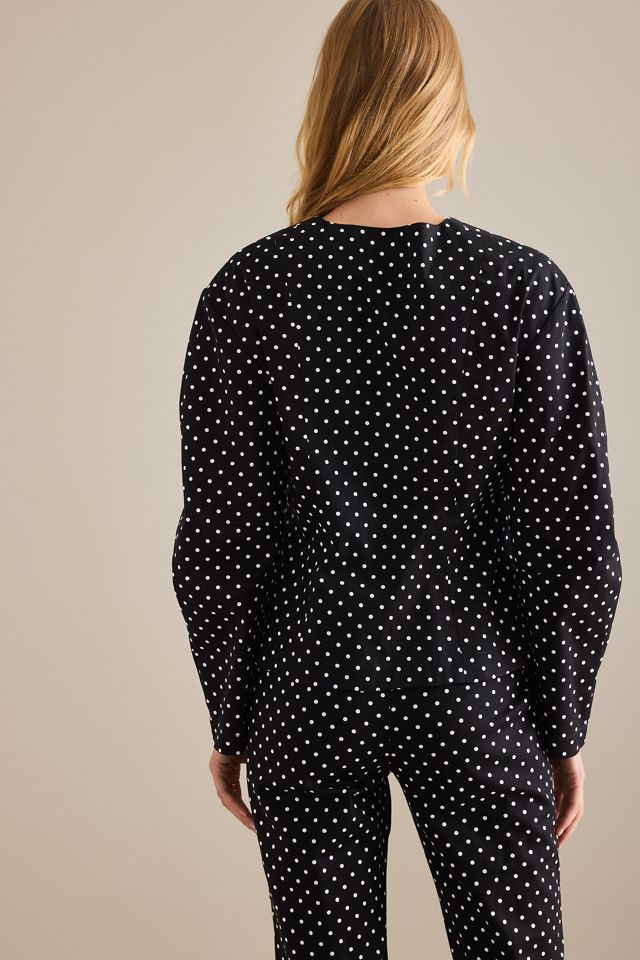 Blusa de Lunares con Cuello en V By Anthropologie #7
