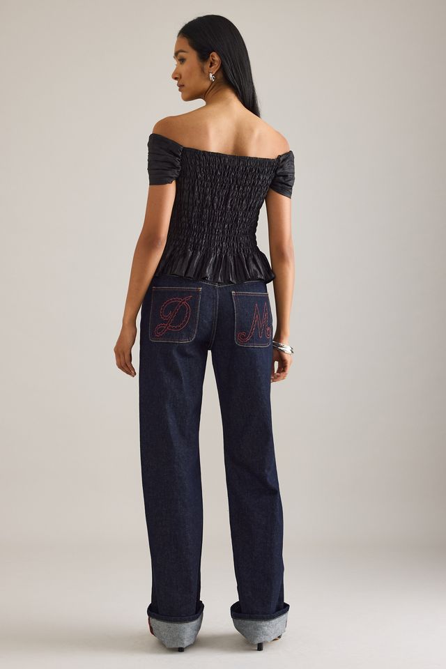 By Anthropologie Schulterfreies Oberteil mit Raffung #1