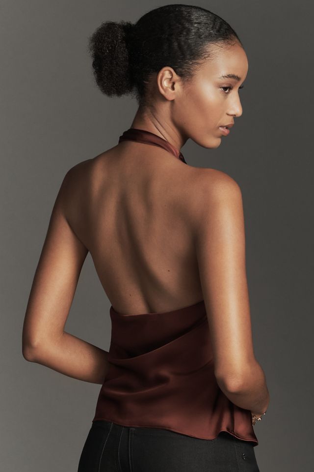 By Anthropologie Silky Halter Hardware Top #2