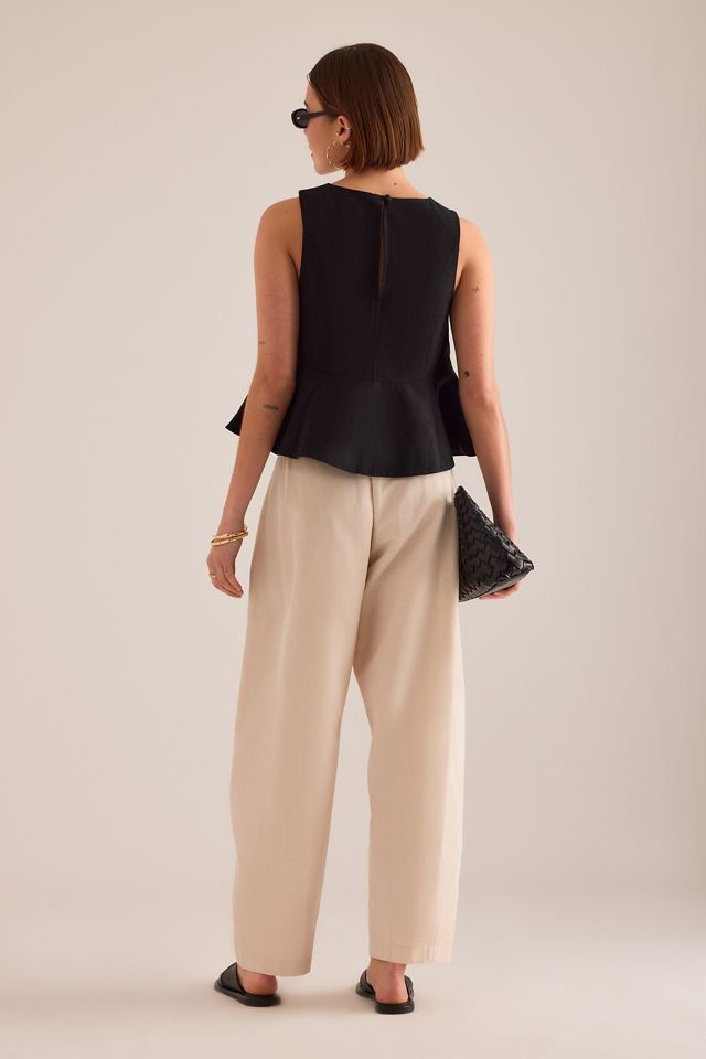 By Anthropologie Linen-Blend Swing Top #5