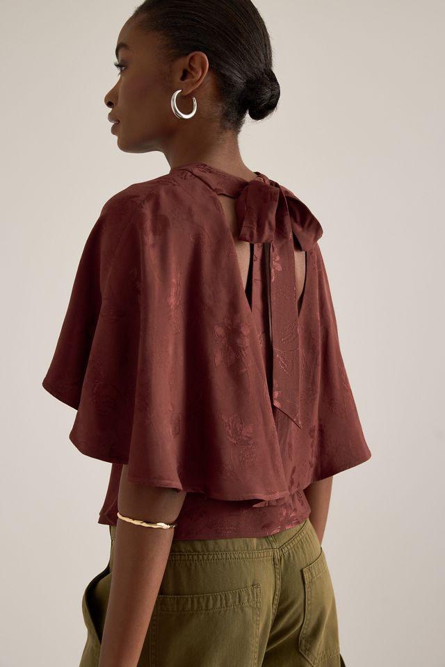 Top Capa de Jacquard Floral By Anthropologie #4