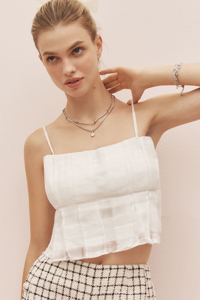 Walter Baker Gweneth Silk Blend Pleated Tank #3