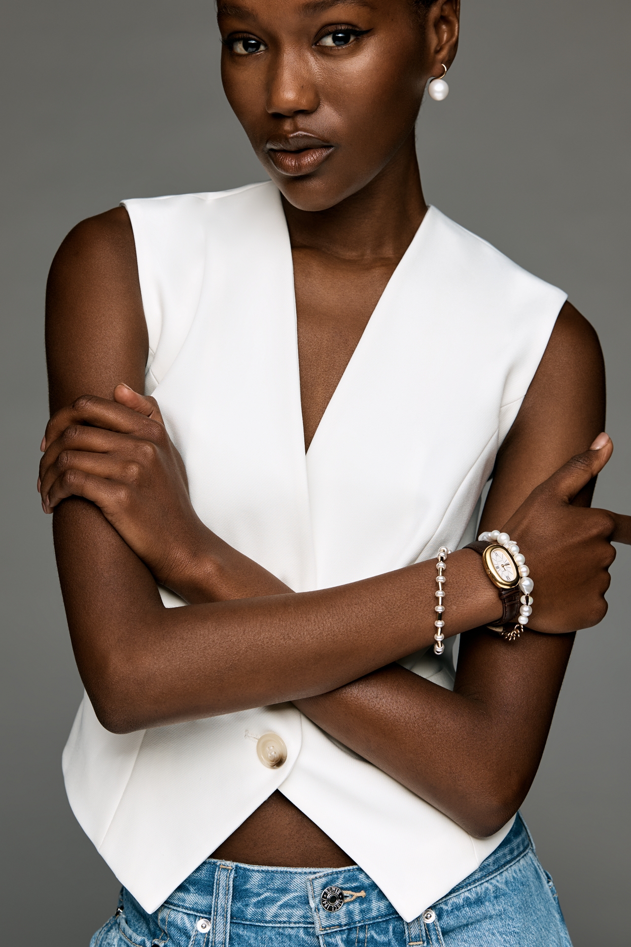 Walter Baker Philipa V-Neck Buttondown Vest