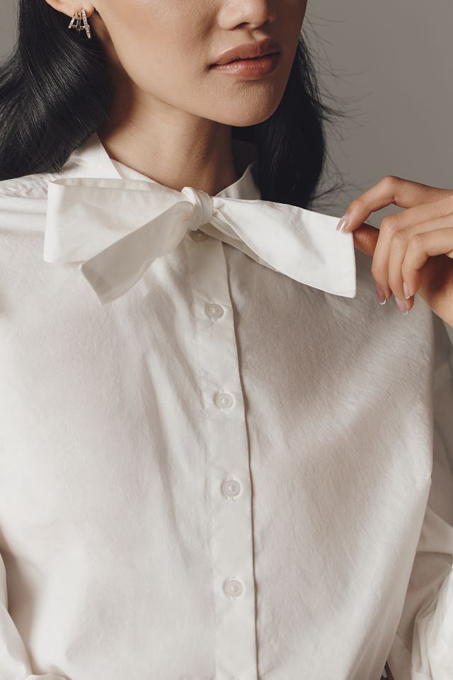 Walter Baker Monroe Bowed Buttondown Top #1