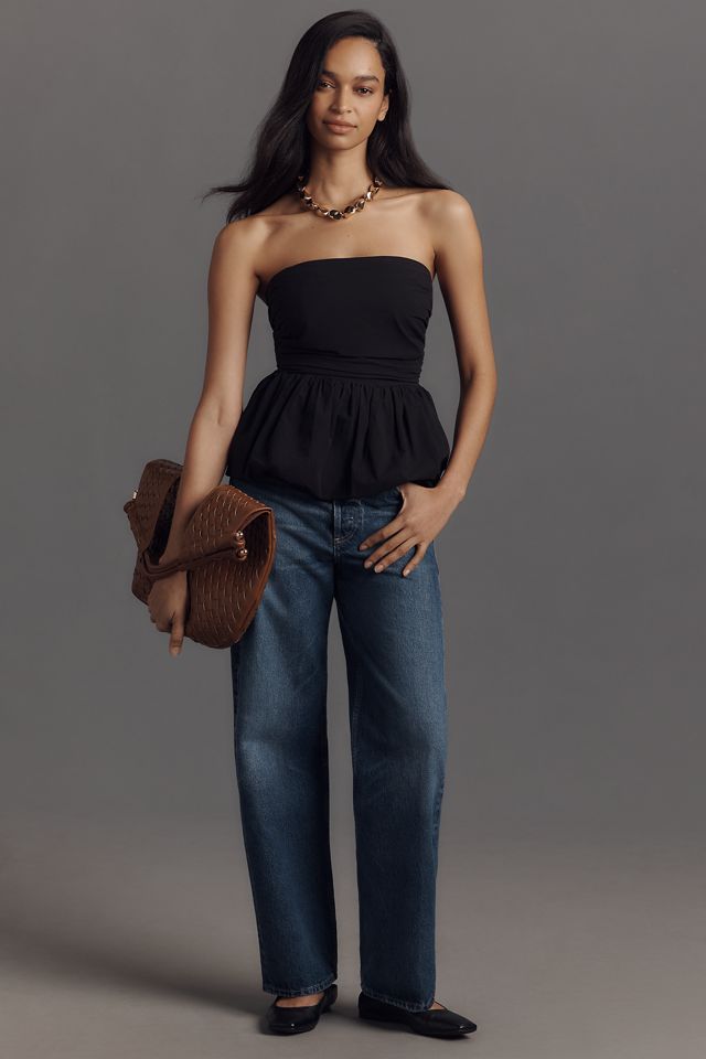 MON RENN Radiance Strapless Bubble Blouse #3