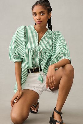 Mille Talia Puff-sleeve Blouse In Assorted