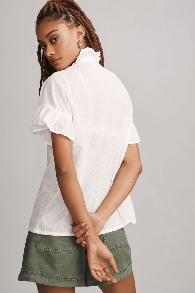 Mille Vanessa Short-Sleeve Ruffle Blouse #2