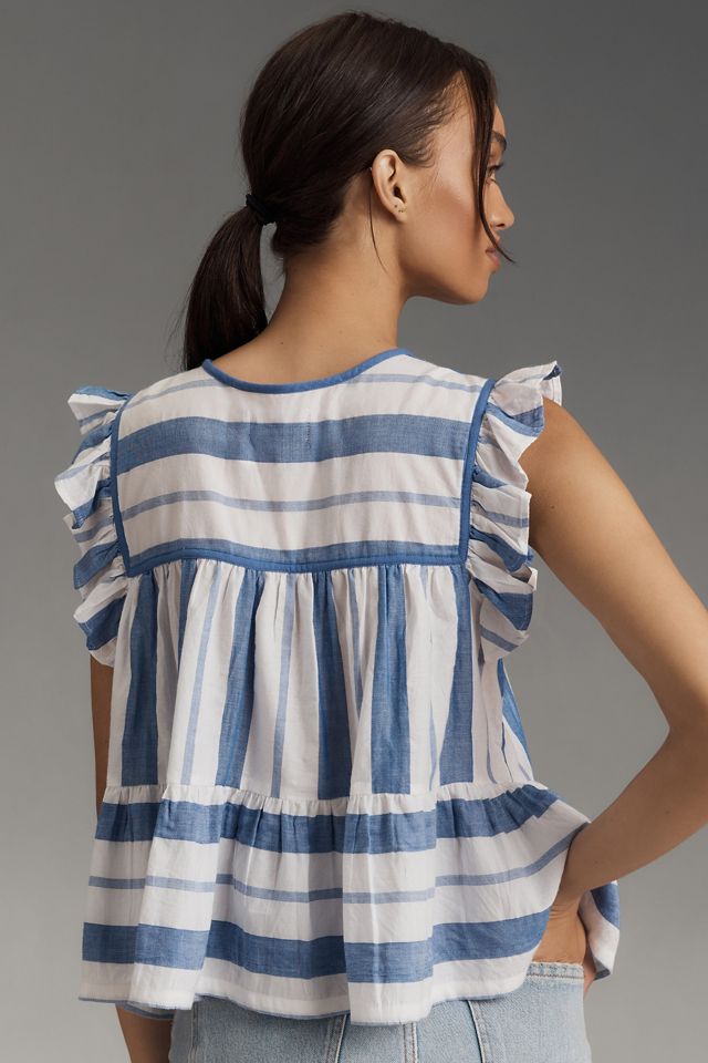 Mille Chelsea Flutter-Sleeve Top #1