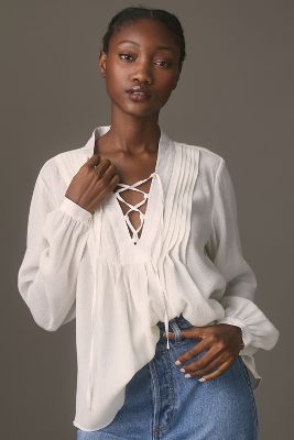 Shop Joie Elina Silk Blouse In White