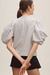 Maeve Puff-Sleeve Boatneck Top