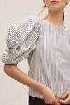 Maeve Puff-Sleeve Boatneck Top