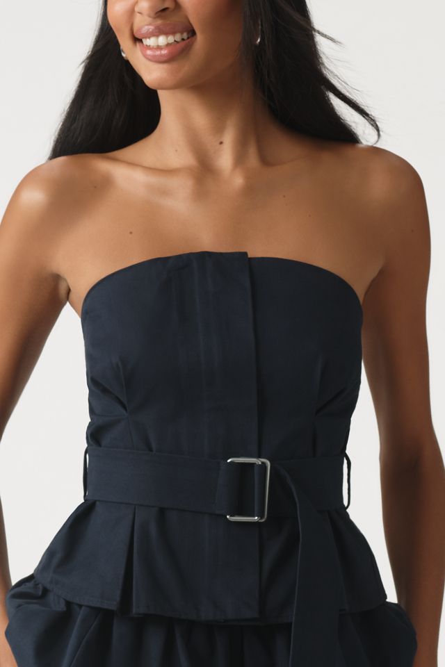 Maeve Strapless Belted Blouse #3