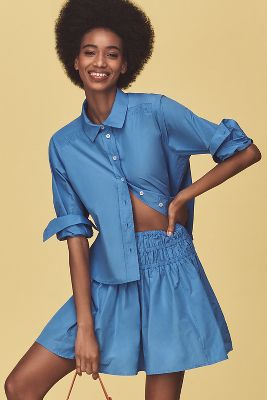 Long-Sleeve Buttondown Blouse