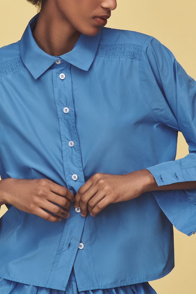 By Anthropologie Long-Sleeve Buttondown Blouse #3