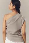 By Anthropologie One-Shoulder Hardware Draped Top