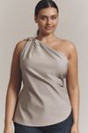 By Anthropologie One-Shoulder Hardware Draped Top