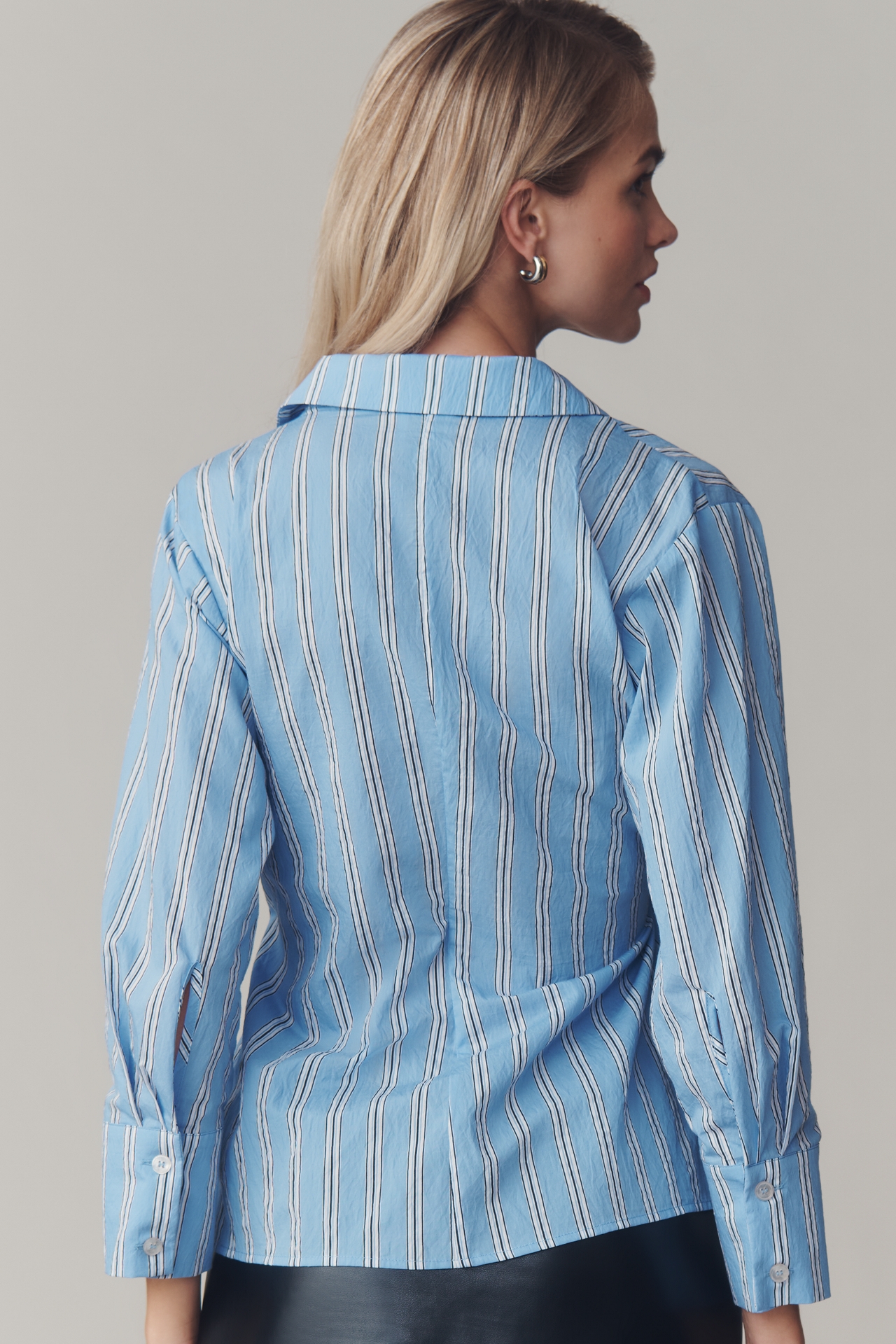 Maeve Long-Sleeve Tie-Waist Wrap Blouse