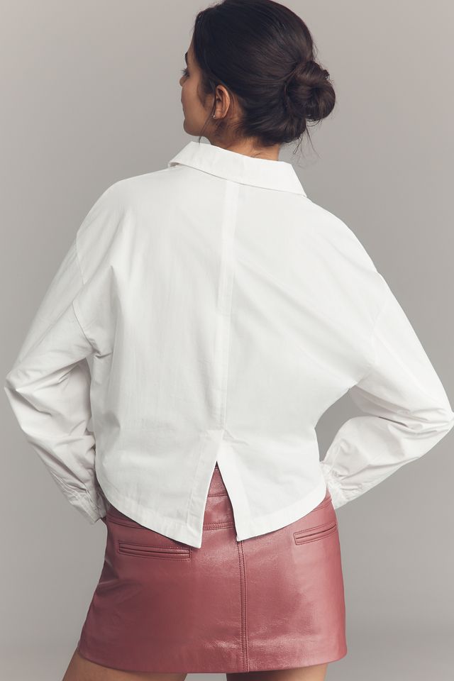 Maeve Cinched-Waist Buttondown Shirt #2