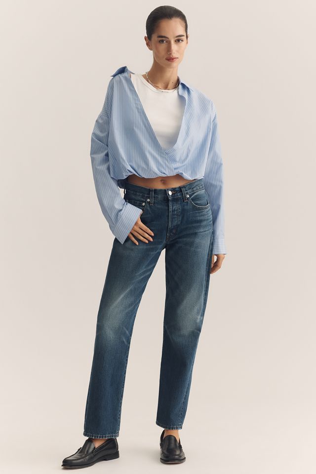 Maeve Long-Sleeve Layered Twofer Shirt #2