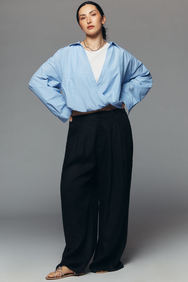 Maeve Long-Sleeve Layered Twofer Shirt #5