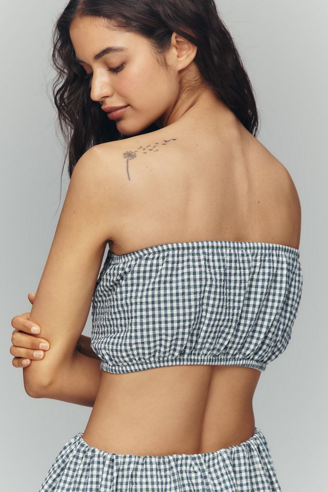Maeve Gingham Bustier Top #1