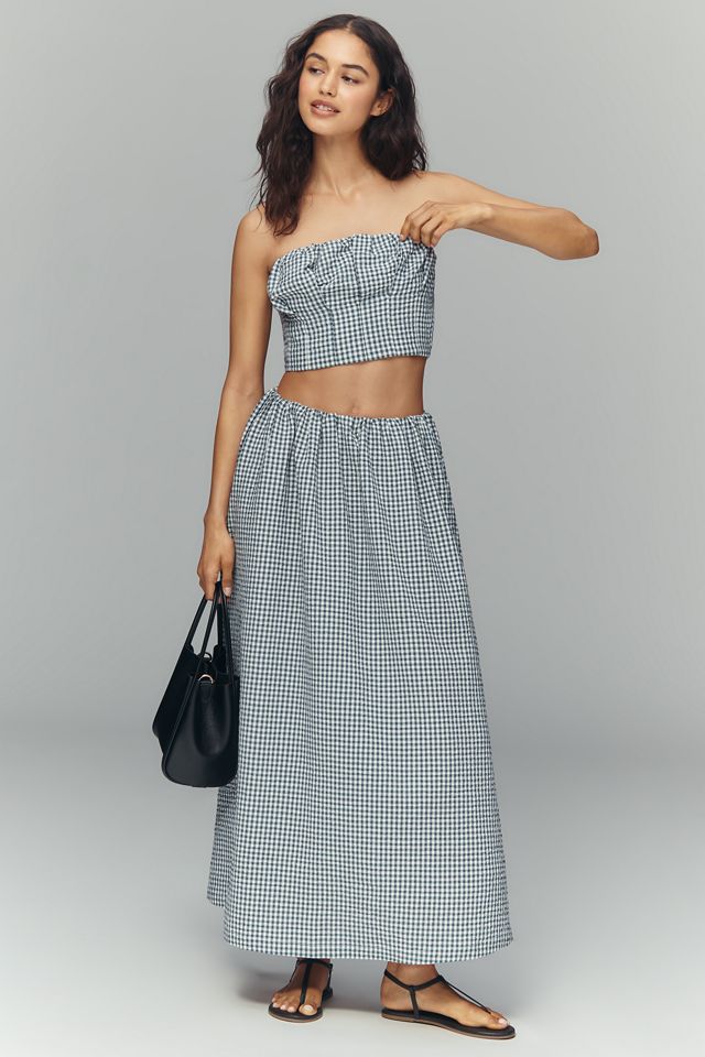 Maeve Gingham Bustier Top #2