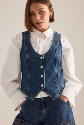 Seventy + Mochi Gilet en denim Kiki Phoenix