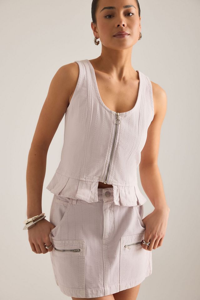 Top de Mezclilla con Peplum Sylvie de Seventy + Mochi #2