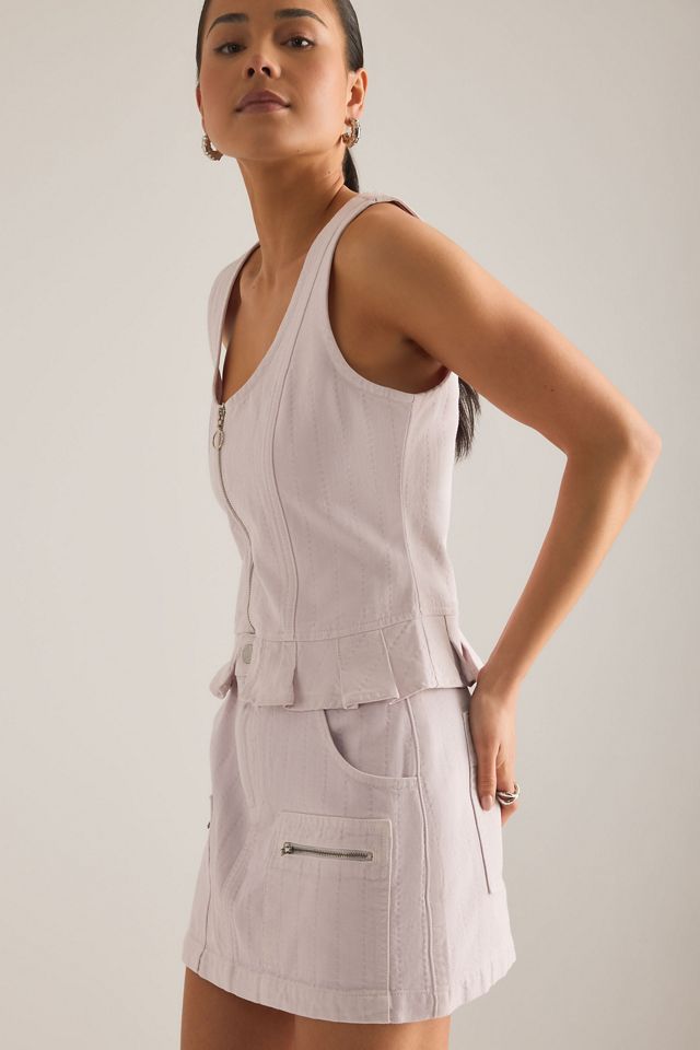 Top de Mezclilla con Peplum Sylvie de Seventy + Mochi #3
