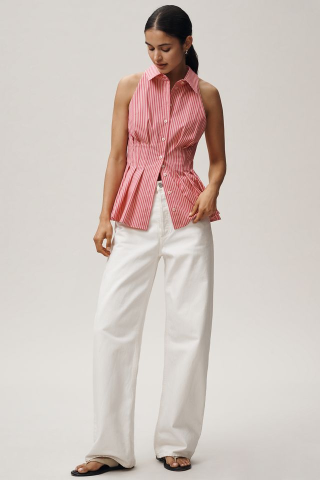 Exquise Tobie Poplin Halter-Neck Top #1