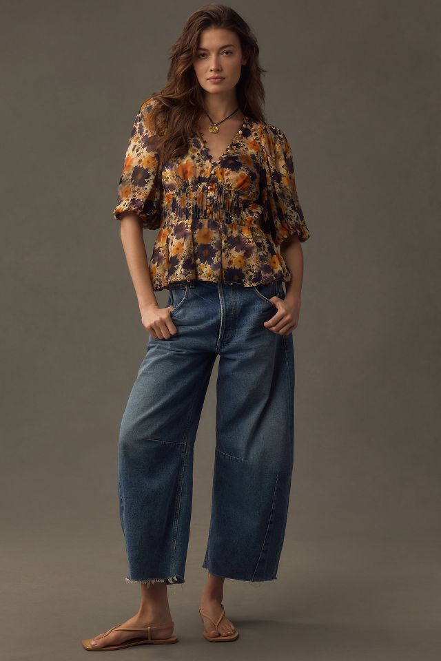 By Anthropologie Sheer Peplum Blouse | Anthropologie