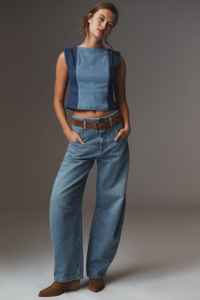 Pilcro Sleeveless Two-Tone Denim Tank Top #2