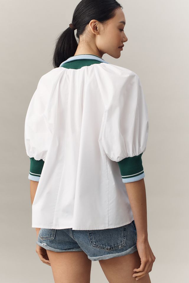Maeve Sporty Henley Swing Top