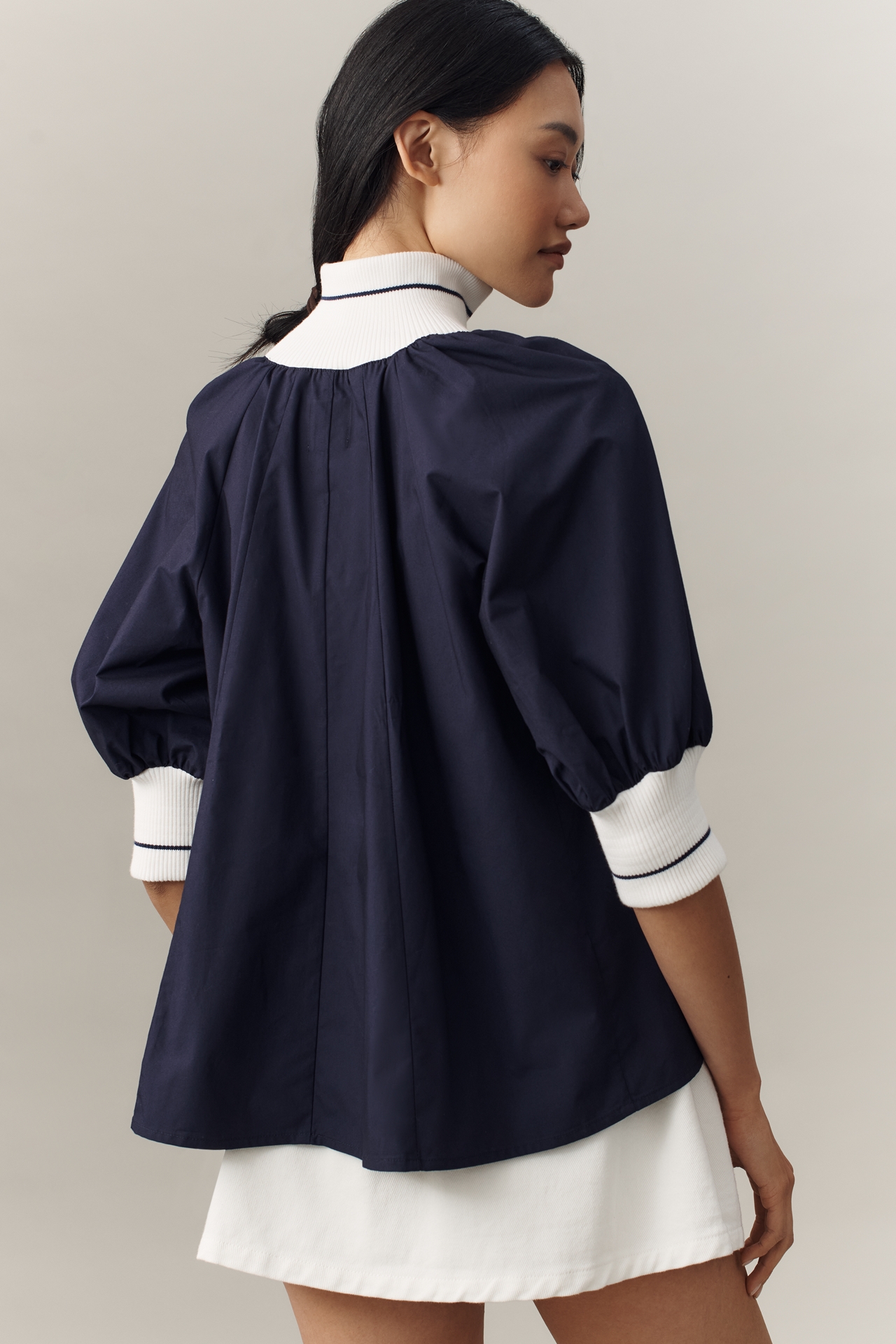 Maeve Sporty Henley Swing Top