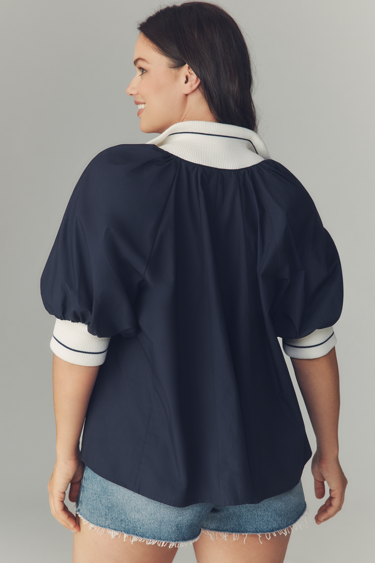Maeve Sporty Henley Swing Top