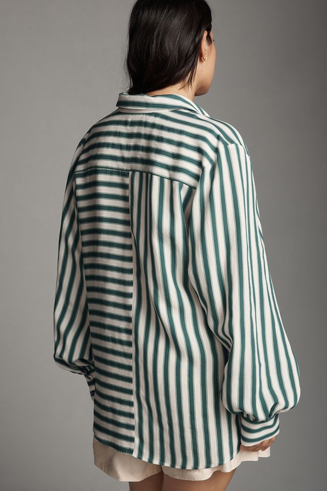 Maeve Silky Striped Buttondown #5