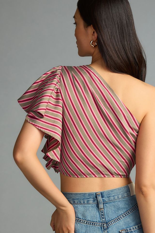 Maeve One-Shoulder Ruffle Blouse #2