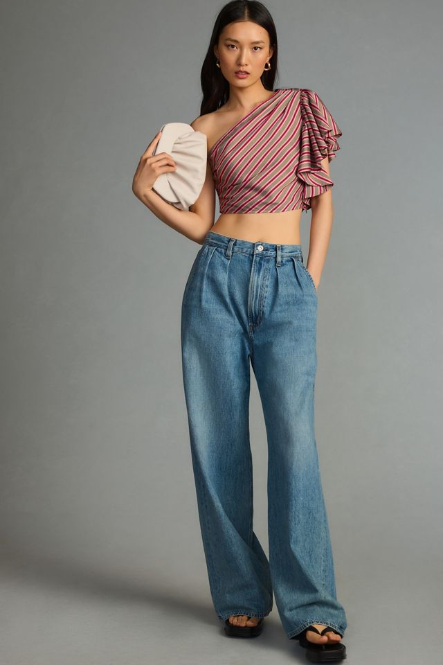 Maeve One-Shoulder Ruffle Blouse #3